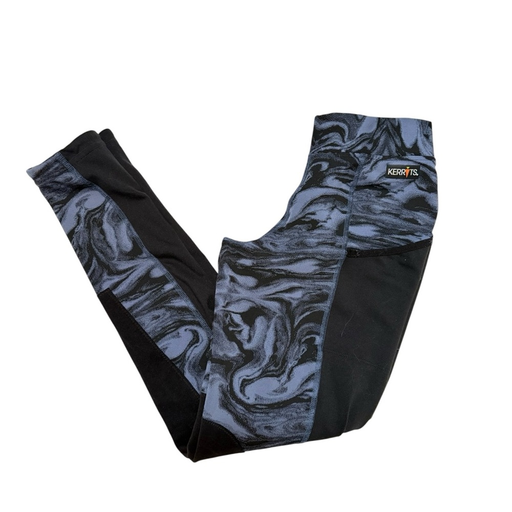 Kerrits Pocket Performance Tight Lupine Swirl Equestrian Riding Knee Patch
